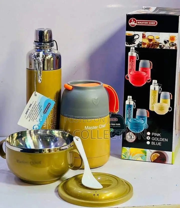Kids Lunch School Warmer and Bottle Plate Set