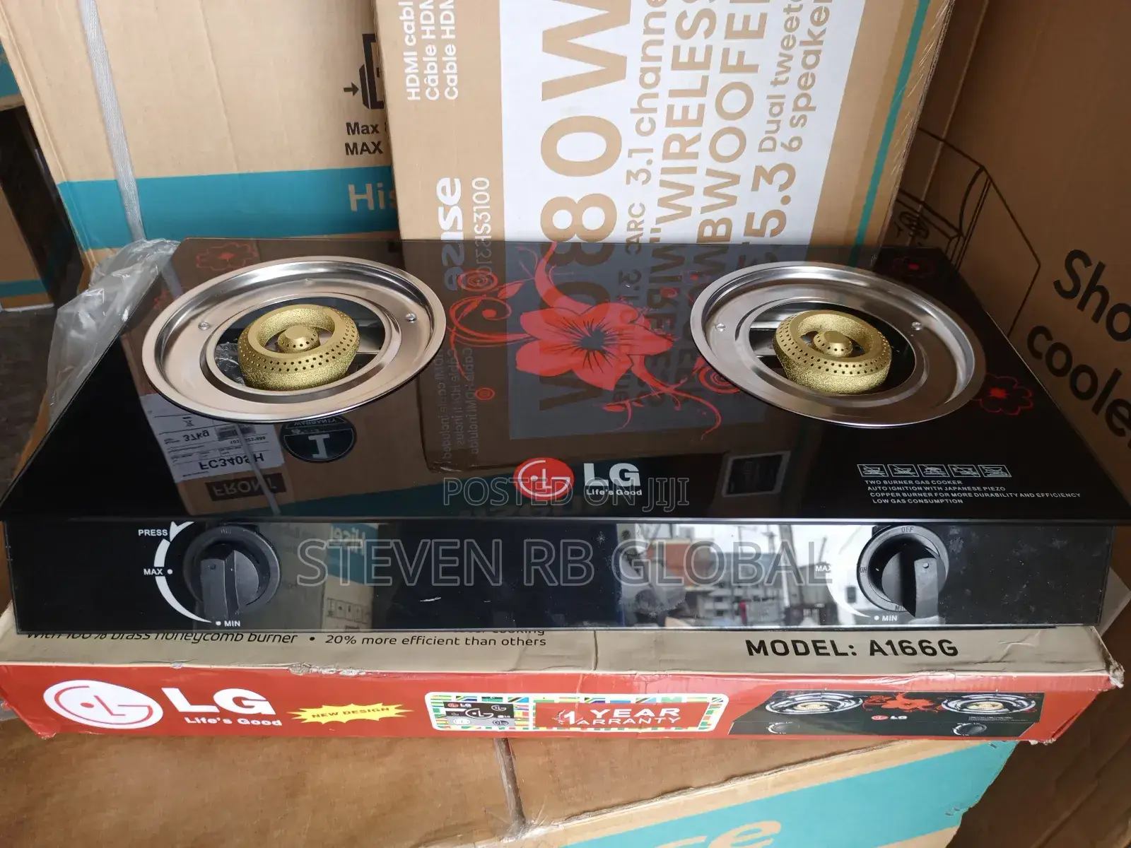 Lg Infrared Glass Tabletop Gas Stove Two Burner