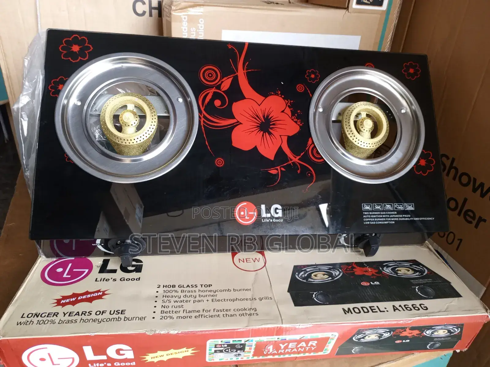 Lg Infrared Glass Tabletop Gas Stove Two Burner