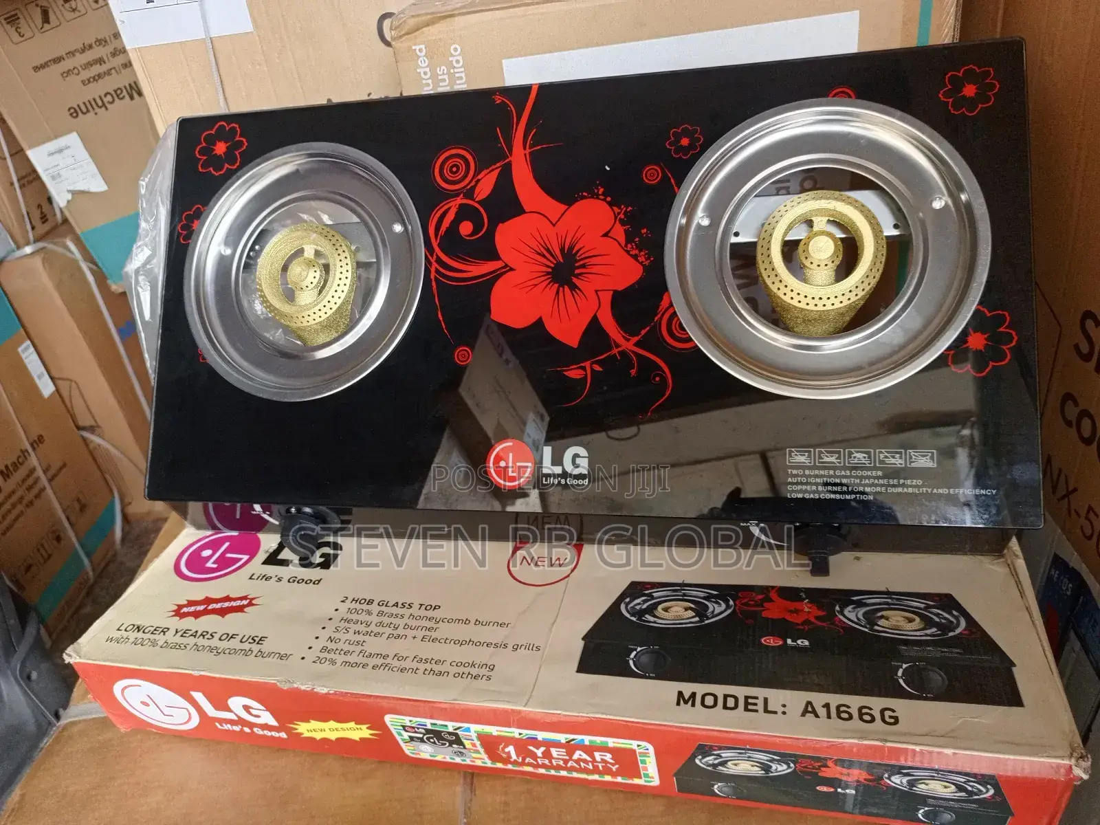 Lg Infrared Glass Tabletop Gas Stove Two Burner