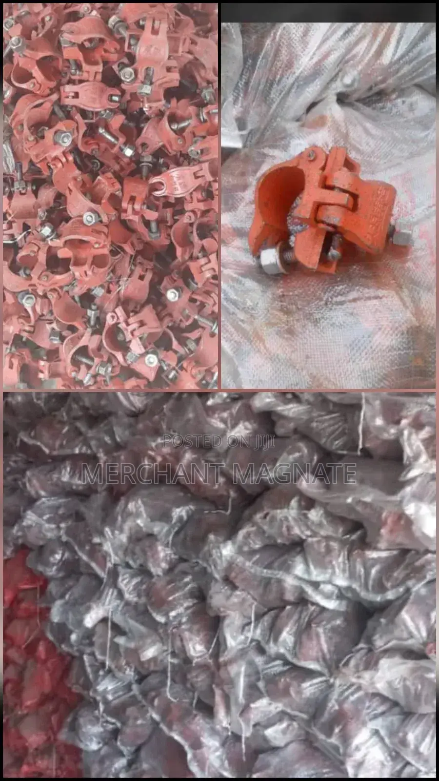 Red Scaffolding Clips and Sockets