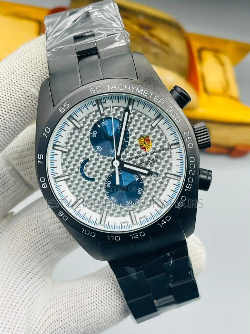High Quality Luxury Porsche Men Chain Strap Wristwatch