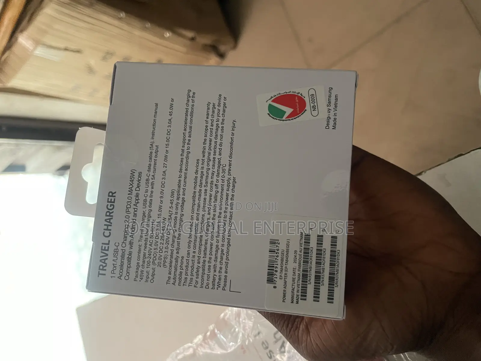 Samsung 45watts Type C to Type C Charger