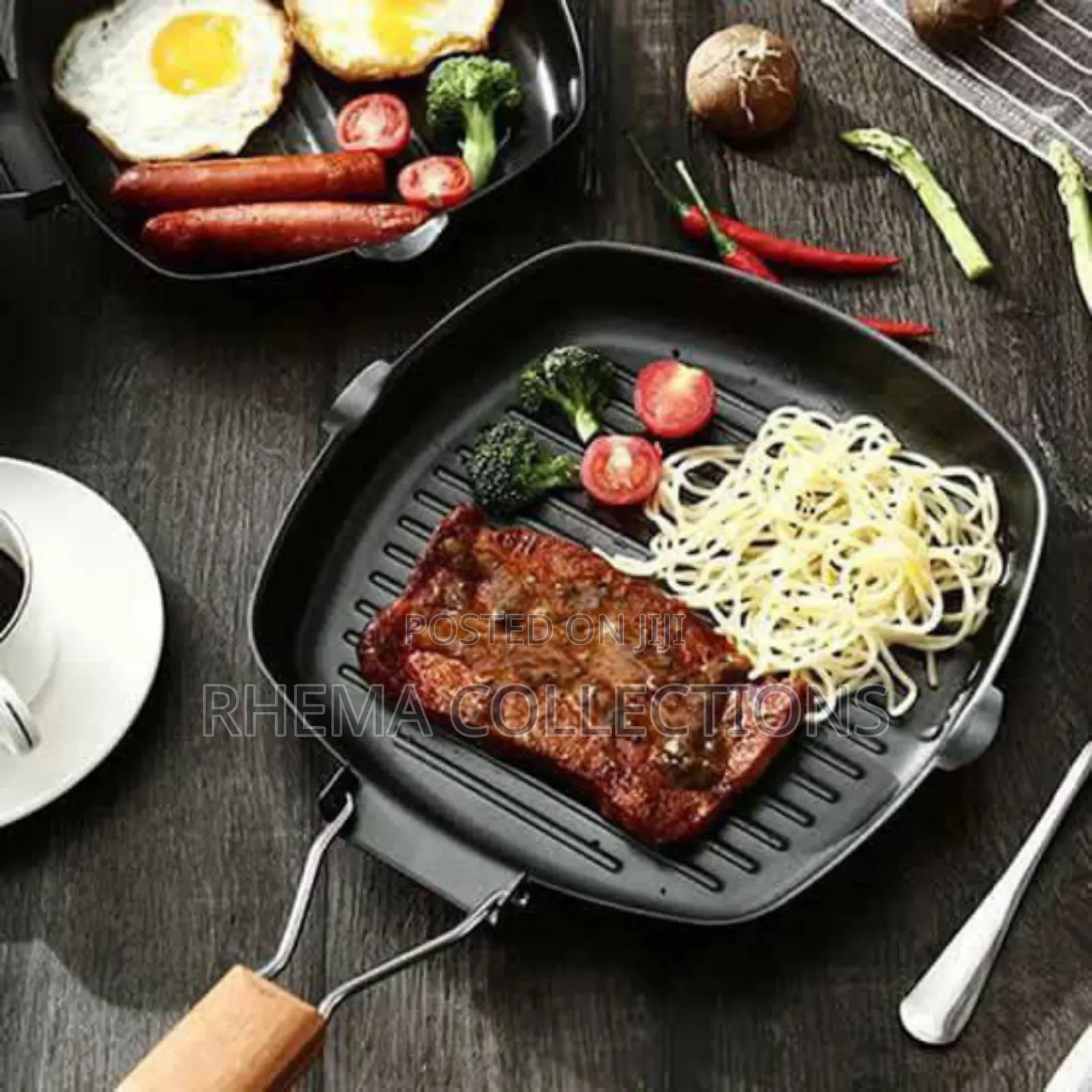 28cm Heavy Gauge Non-Stick Square Grill Pan