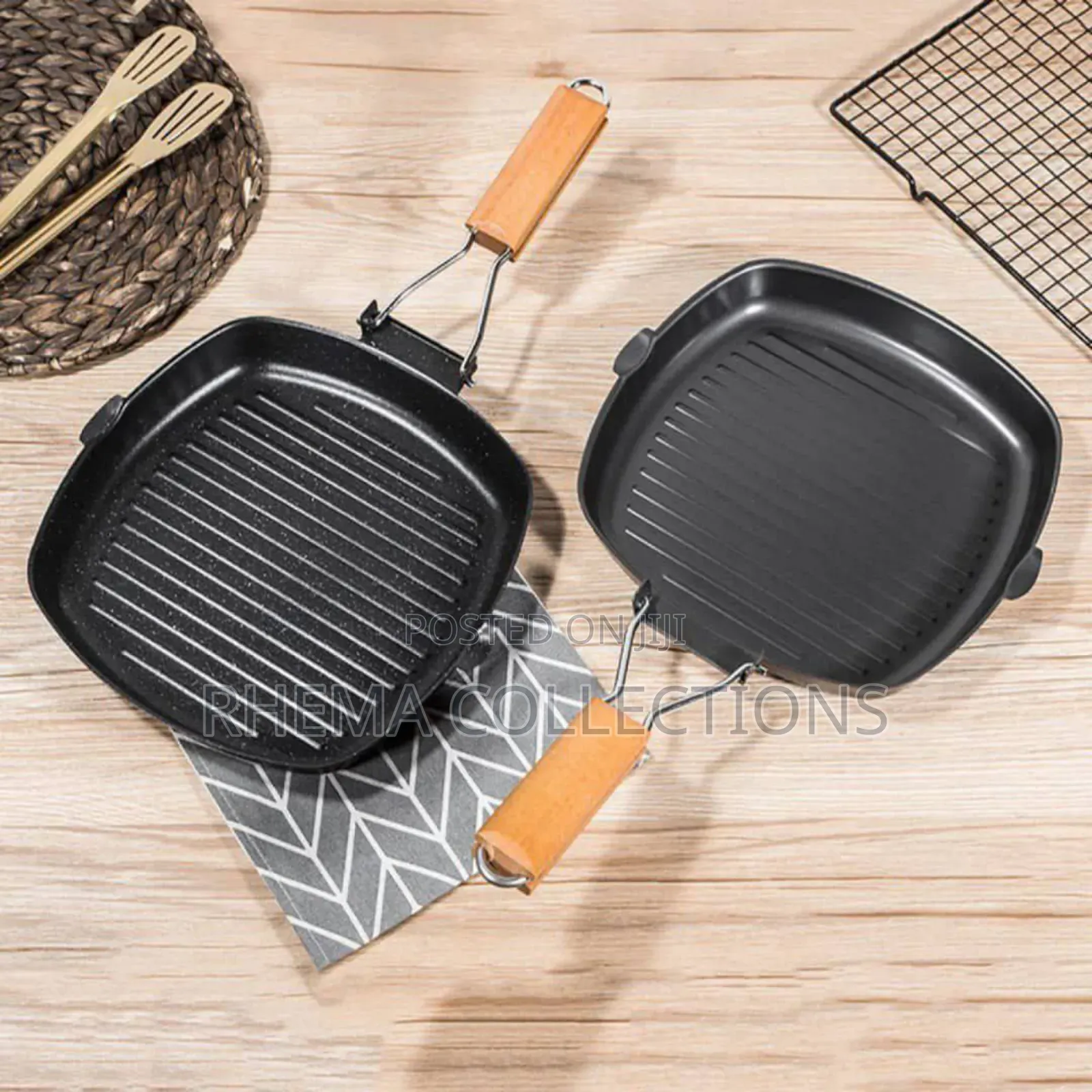 28cm Heavy Gauge Non-Stick Square Grill Pan