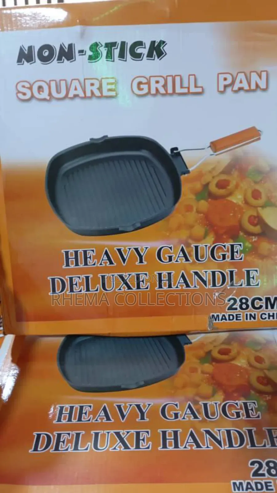 28cm Heavy Gauge Non-Stick Square Grill Pan