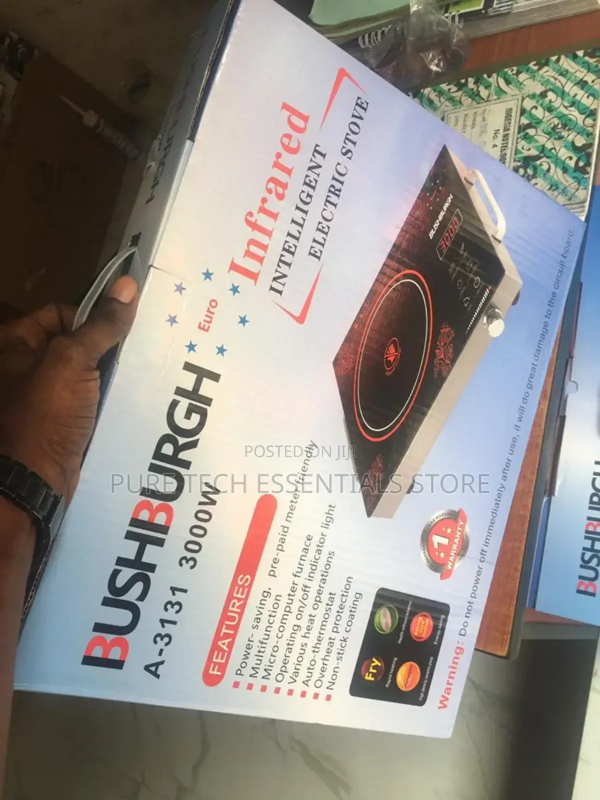 Original Bushburgh Single Face Infrared Cooker Black