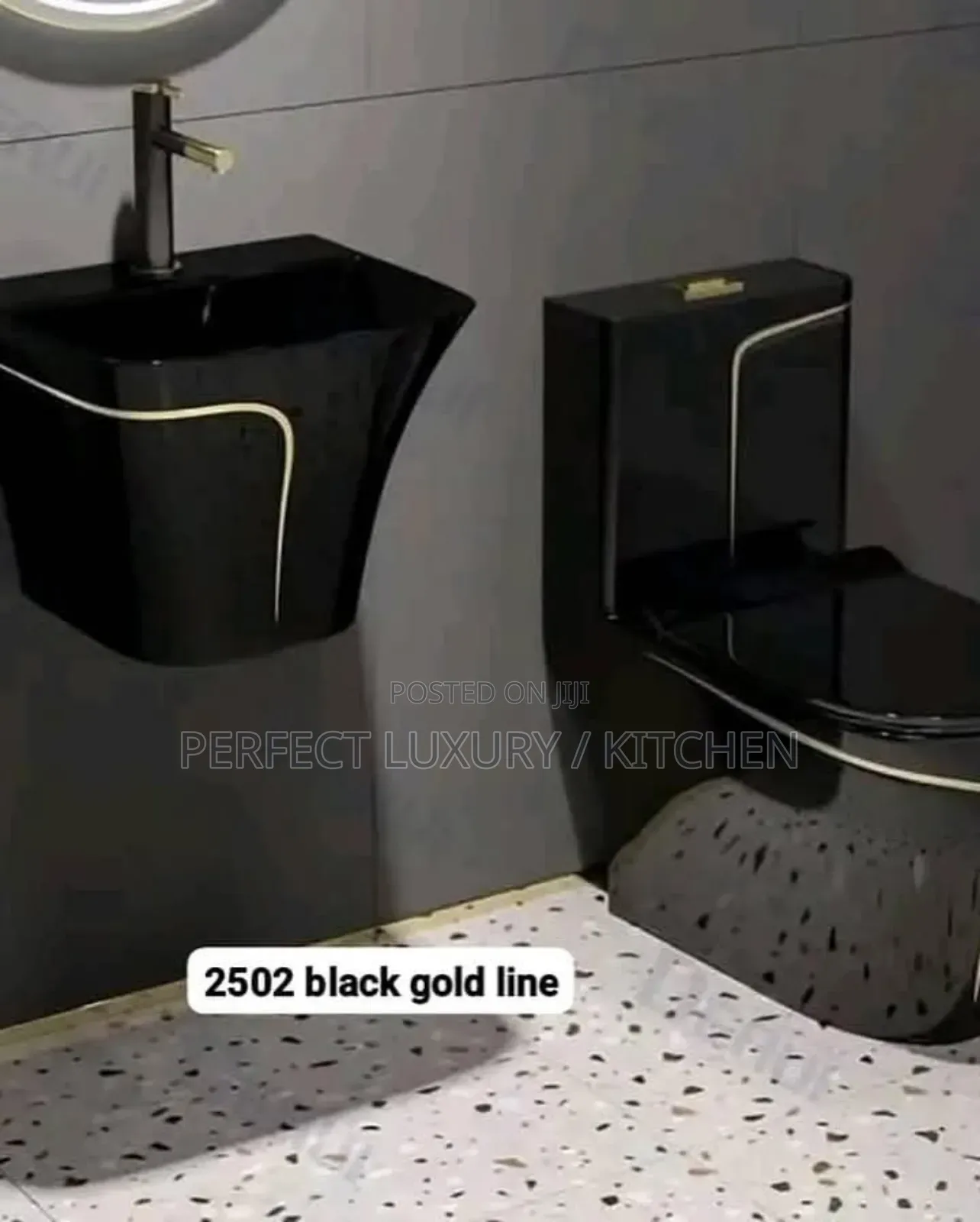 Black+Gold Water Closet 