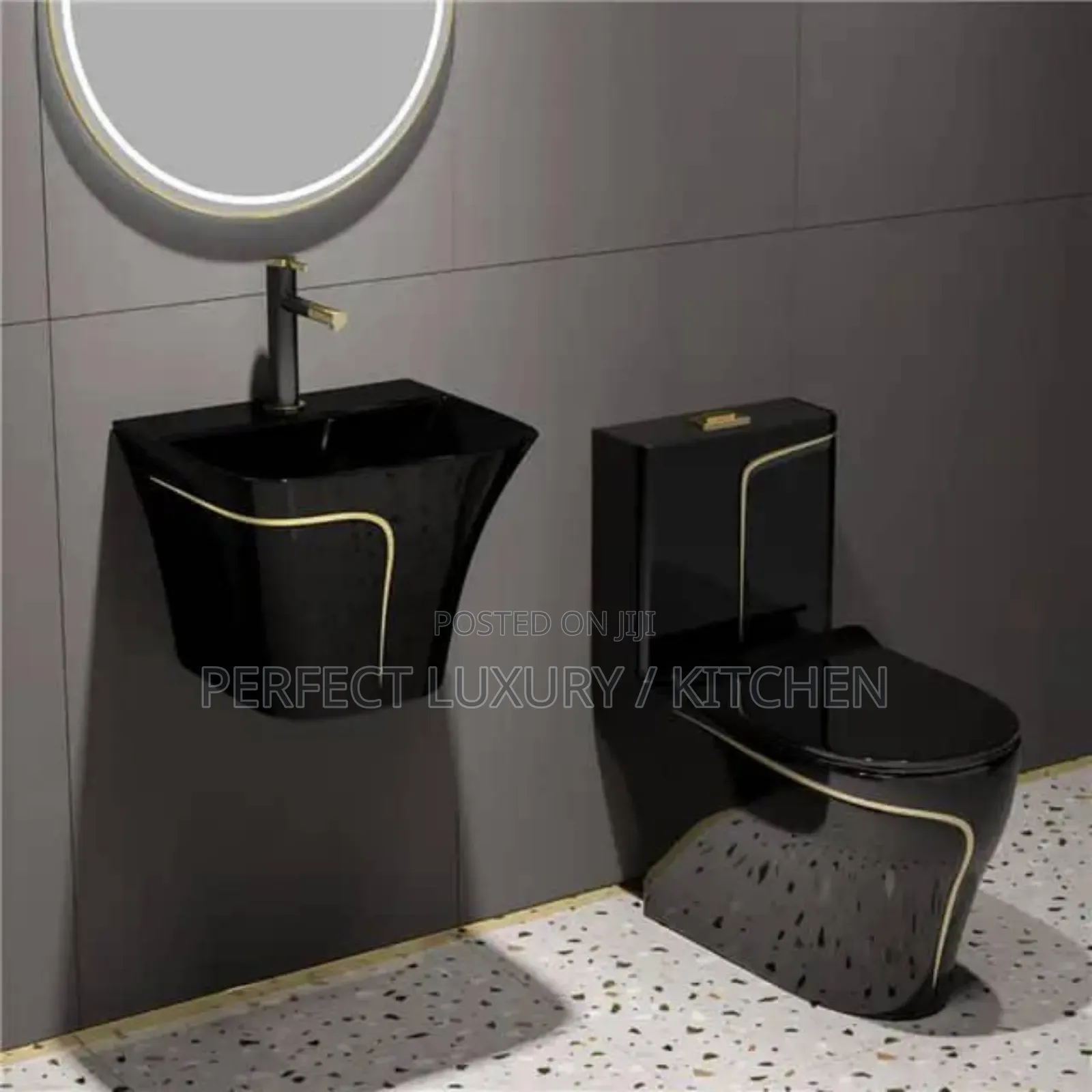Black+Gold Water Closet 