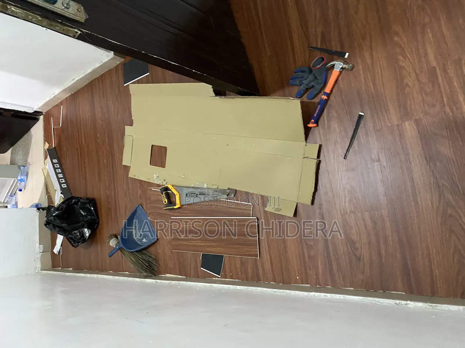 Dark Brown Wood Floor SPC Layer