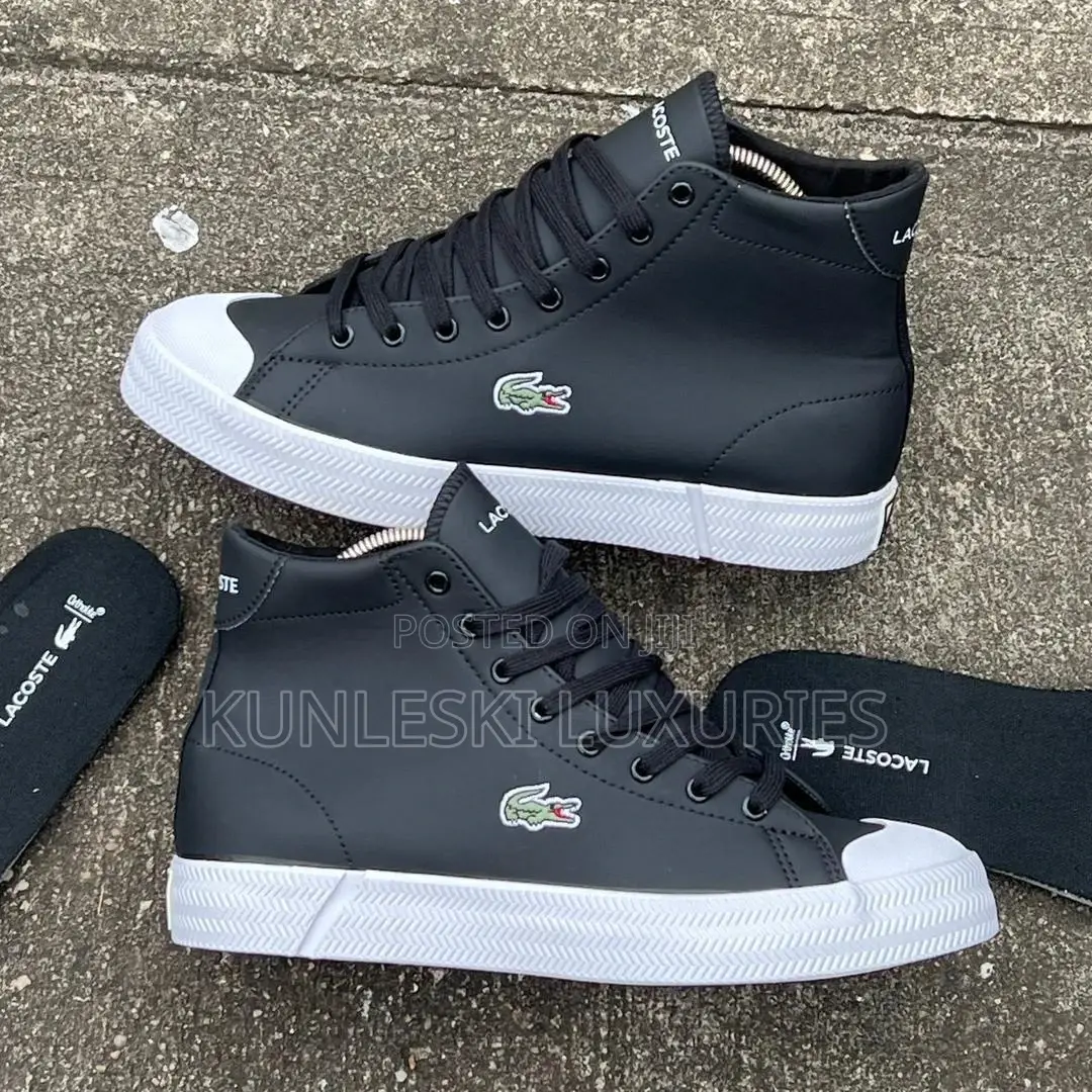 Original Lacoste Gripshot Mid Black / White Sneakers