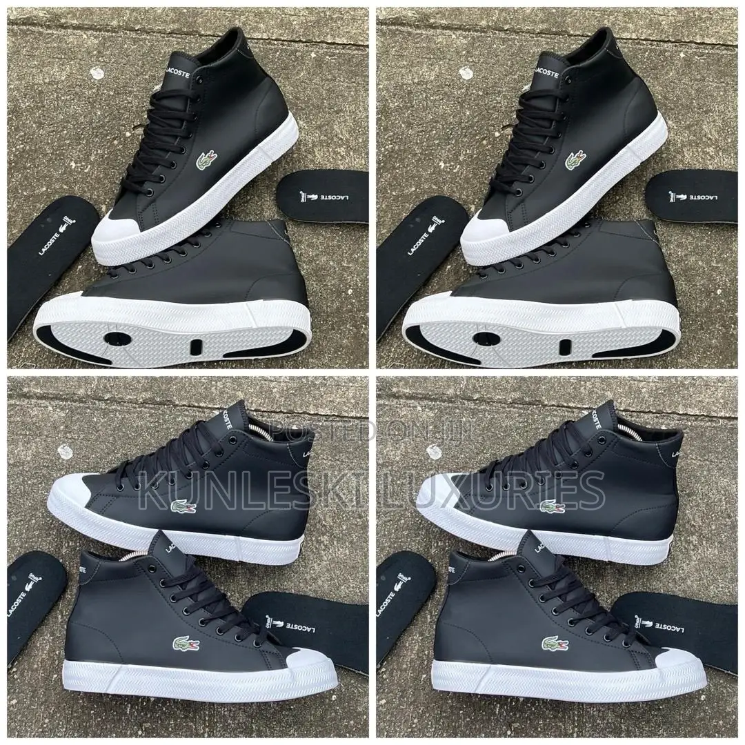 Original Lacoste Gripshot Mid Black / White Sneakers