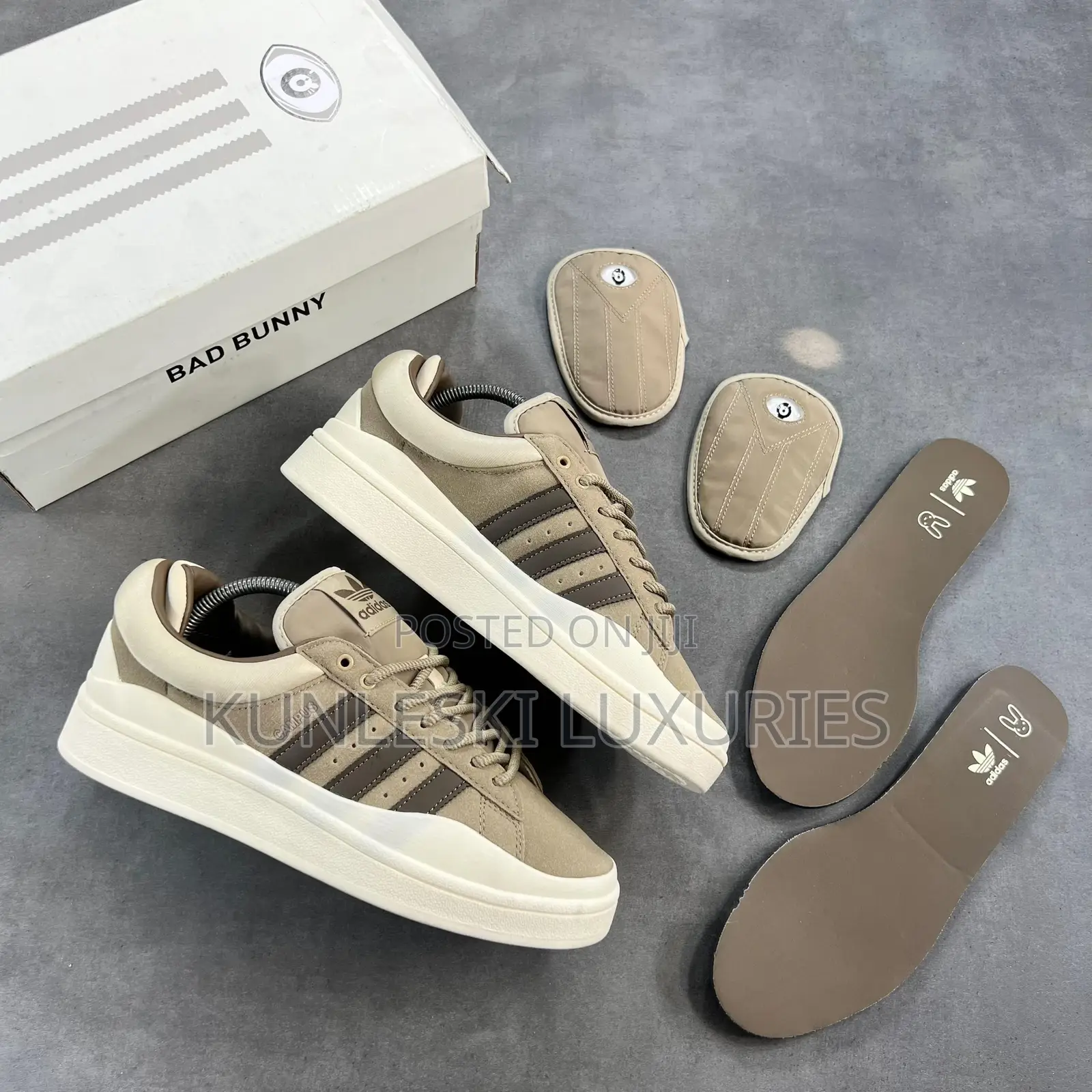 Original Bad Bunny X Adidas Campus Chalky Brown Sneakers