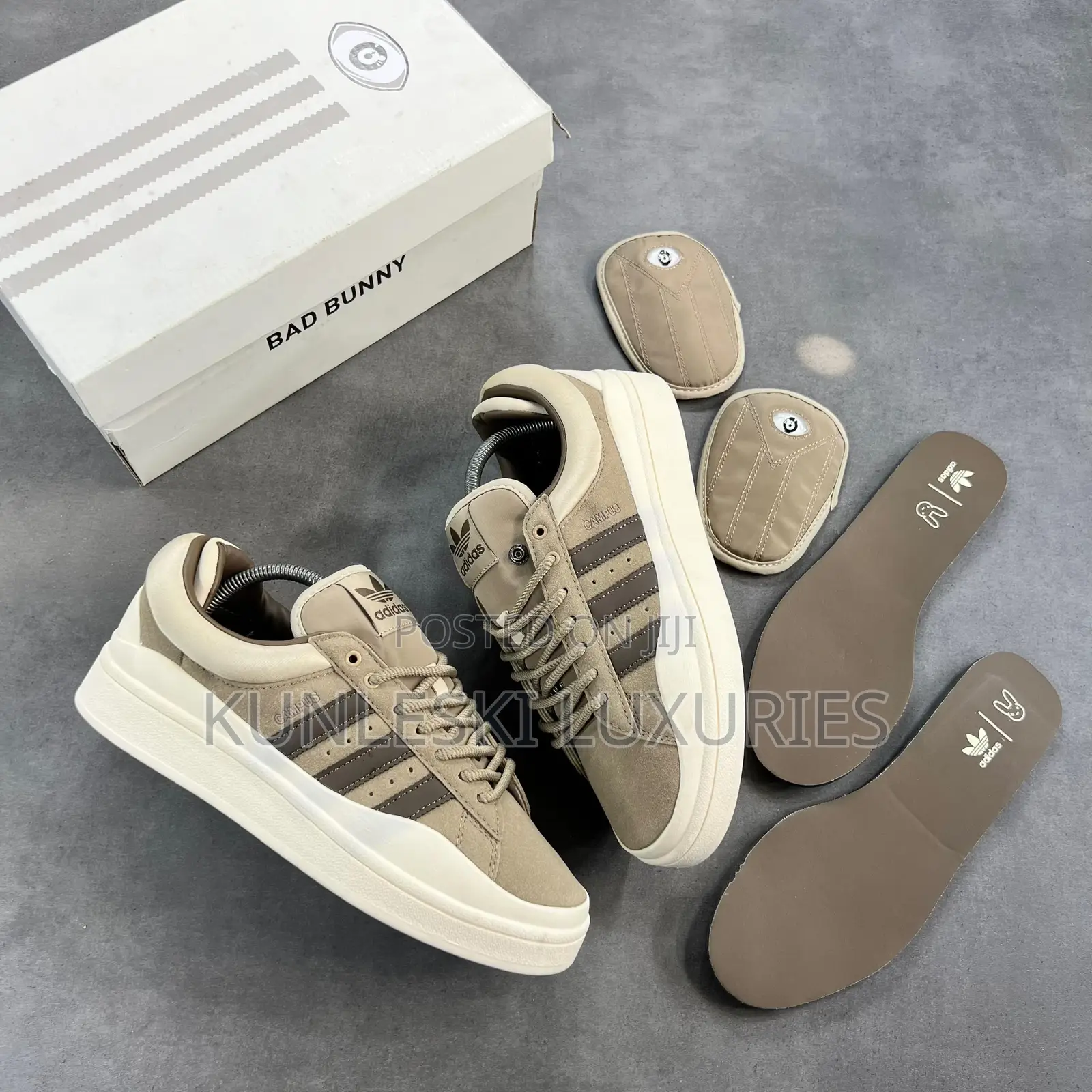 Original Bad Bunny X Adidas Campus Chalky Brown Sneakers