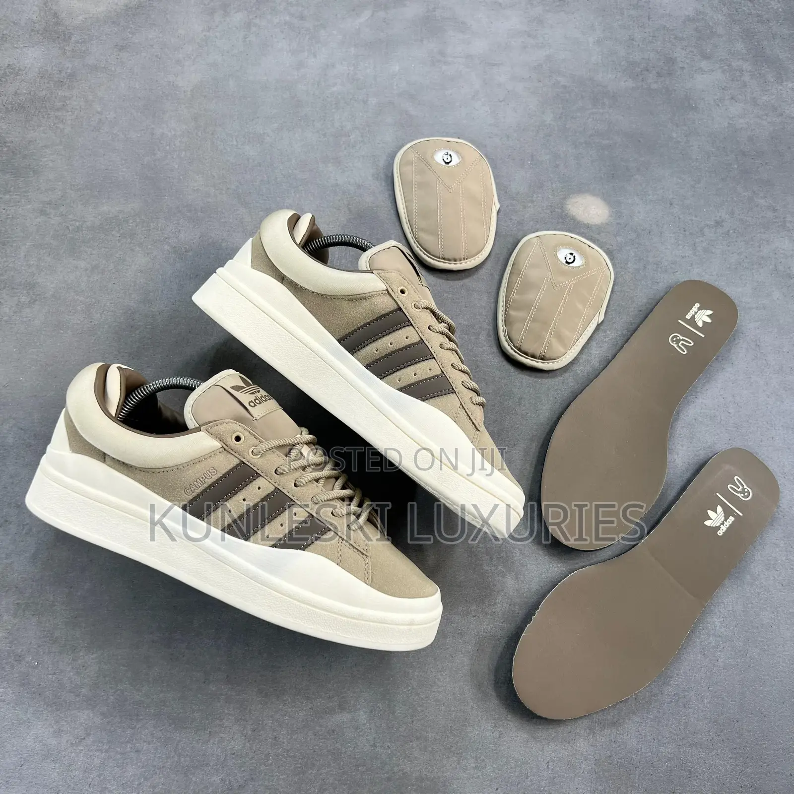 Original Bad Bunny X Adidas Campus Chalky Brown Sneakers