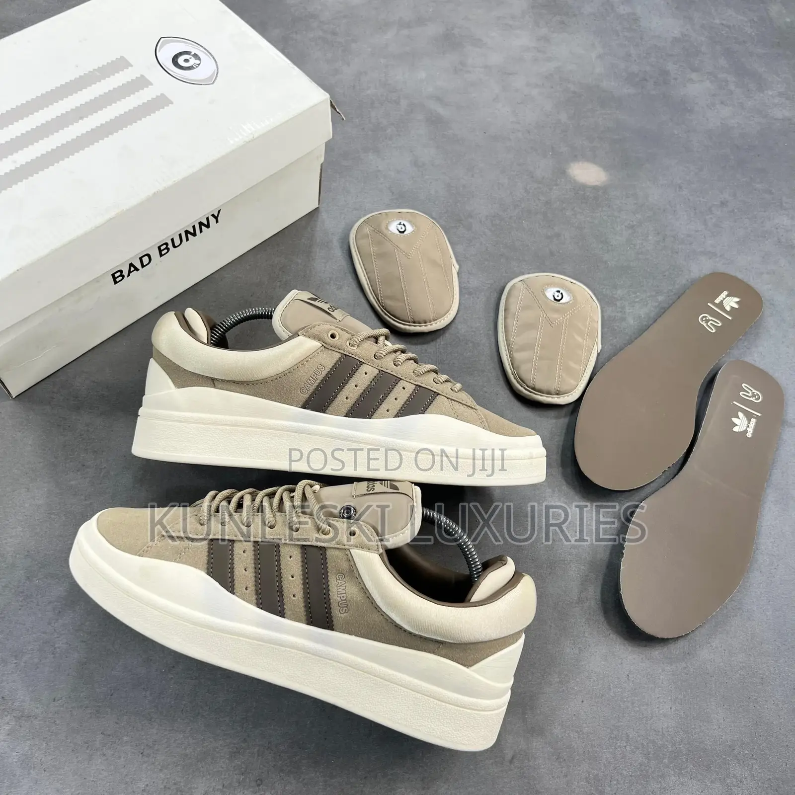Original Bad Bunny X Adidas Campus Chalky Brown Sneakers