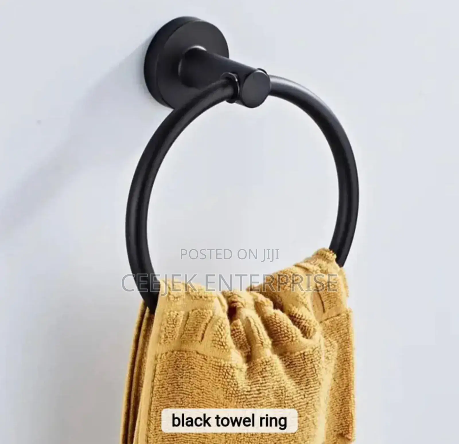 Black Towel Ring