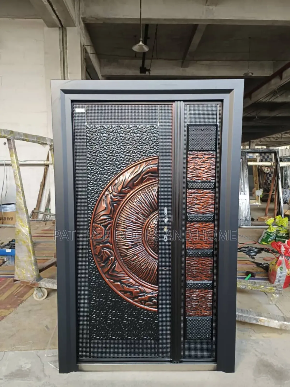 Double Leave Security Entrance Door