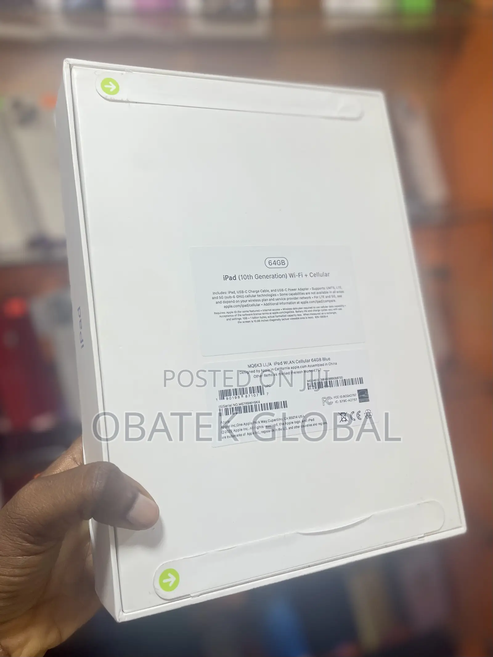 New Apple iPad 10.2 (2021) 64 GB Blue