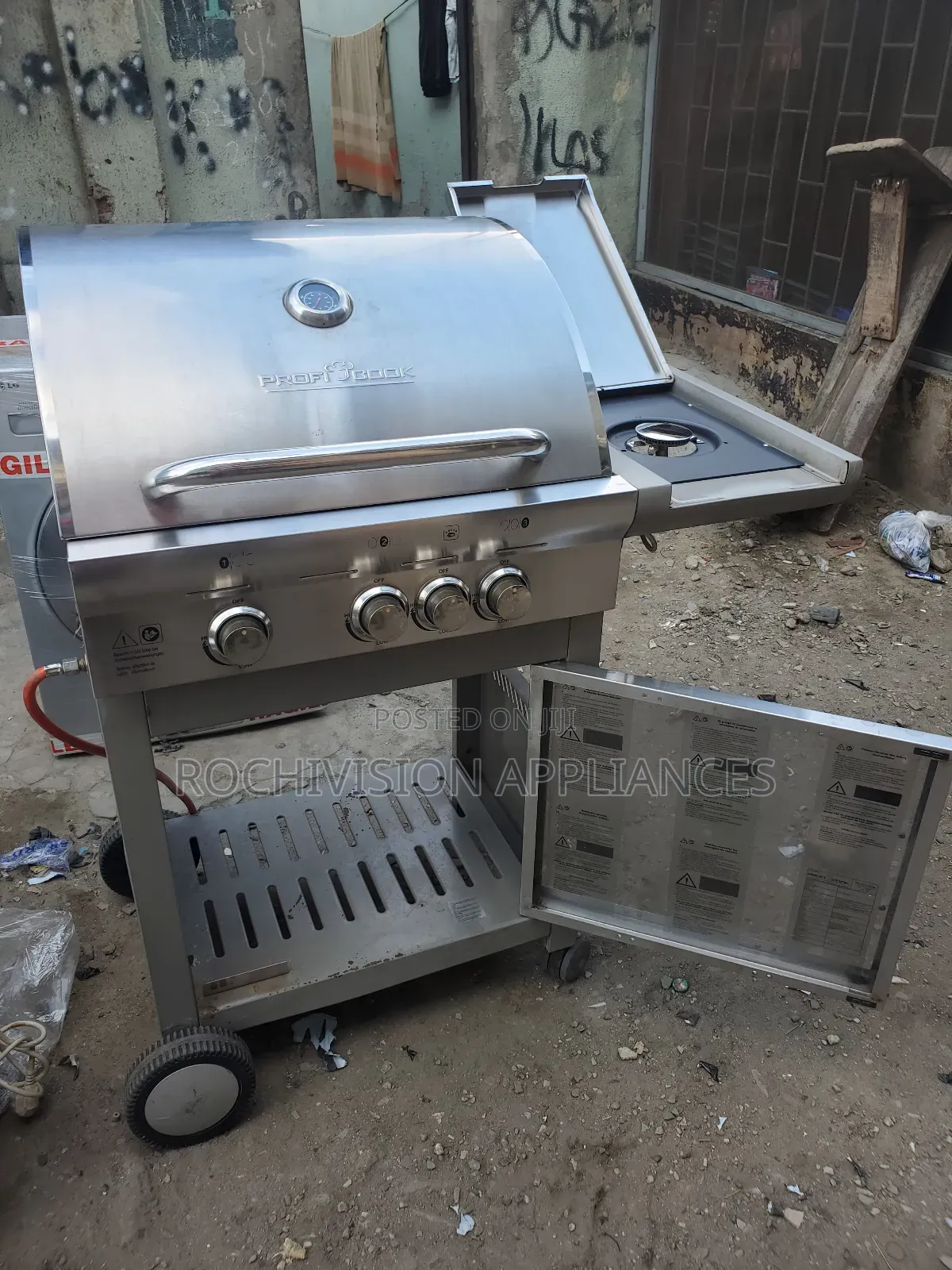 Proficook Gas and Charcoal BBQ With Side Stove