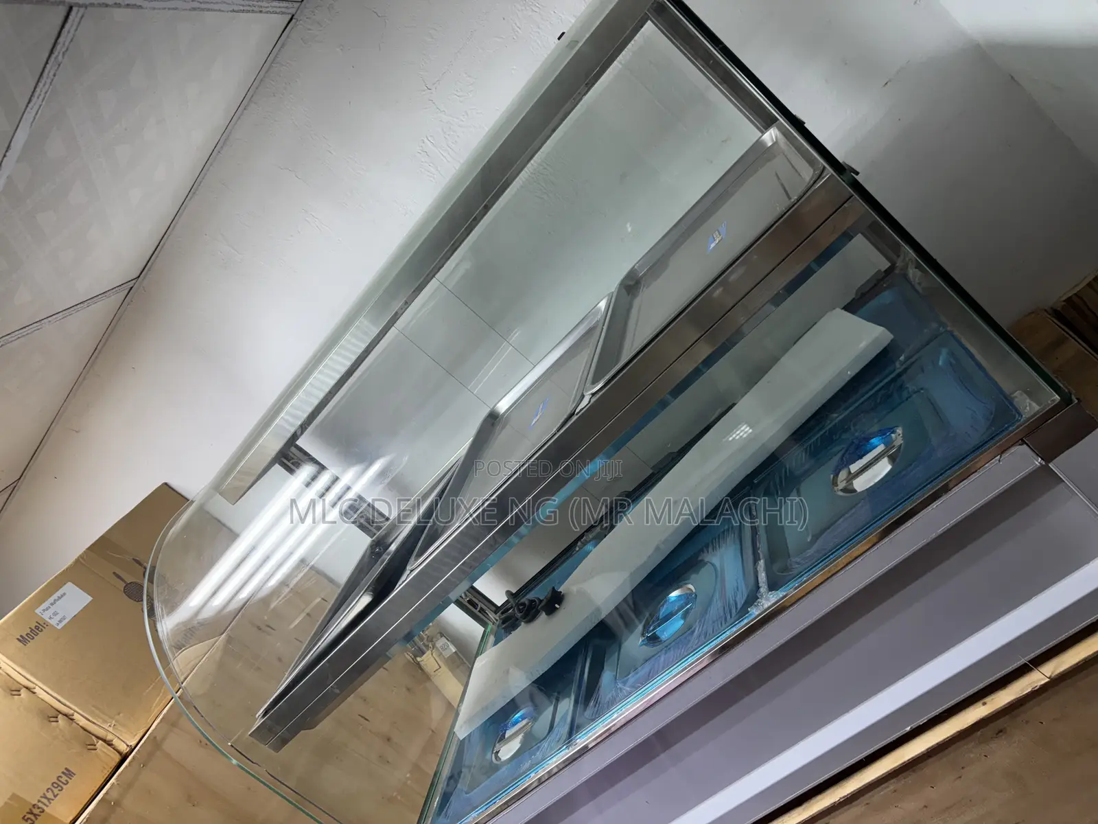Curved Glass 3 Plates Up And Down Food Warmer / Restaurant Bain Marie