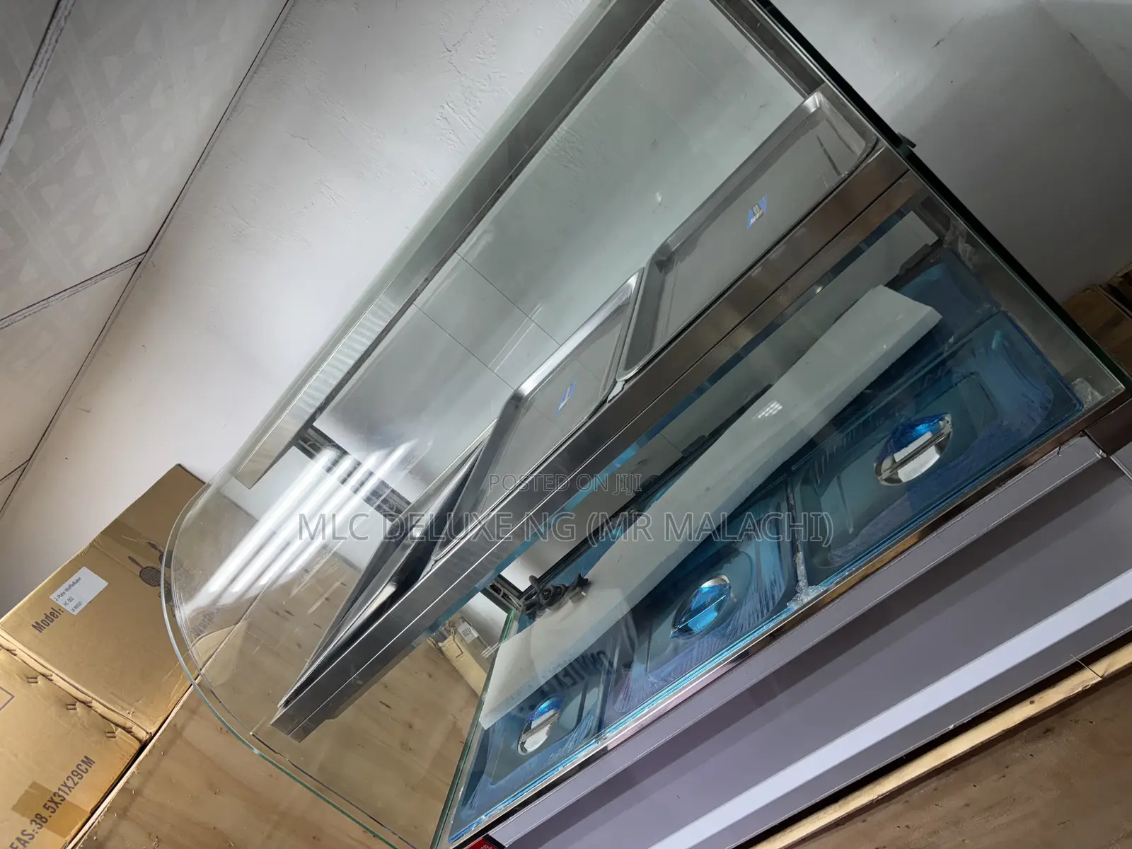 Curved Glass 3 Plates Up And Down Food Warmer / Restaurant Bain Marie