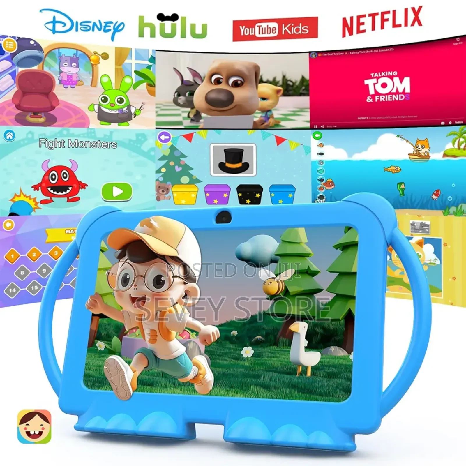 Kids Tablet 7 Inch Android 12.0 for Toddler, 4gb Ram 32gb Rom Bluetoot