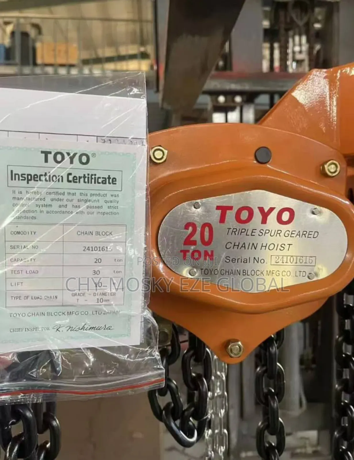 20ton Chain Block/Hoist (Toyo)