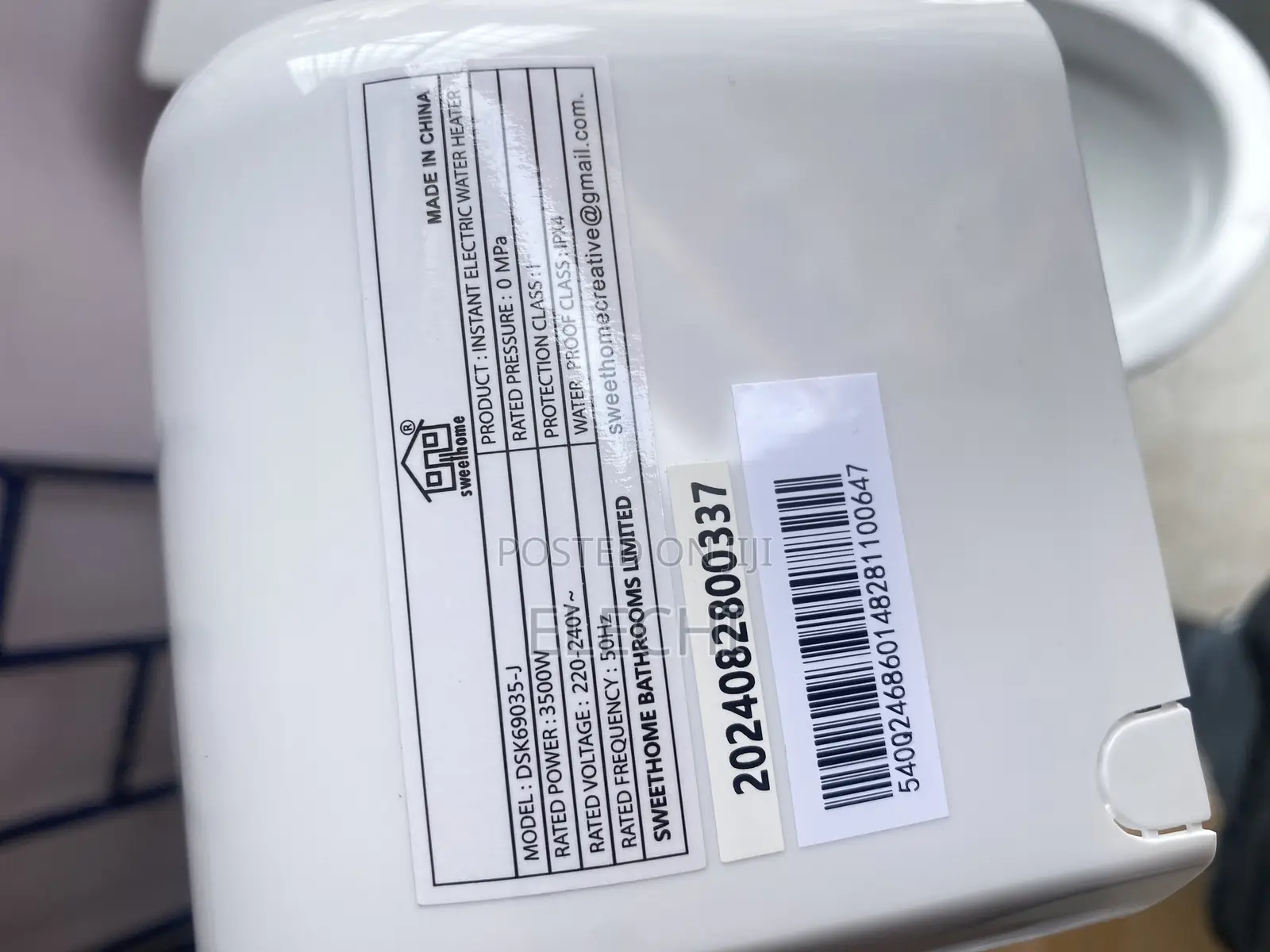 Sweet Home Instant Water Heater Tankless