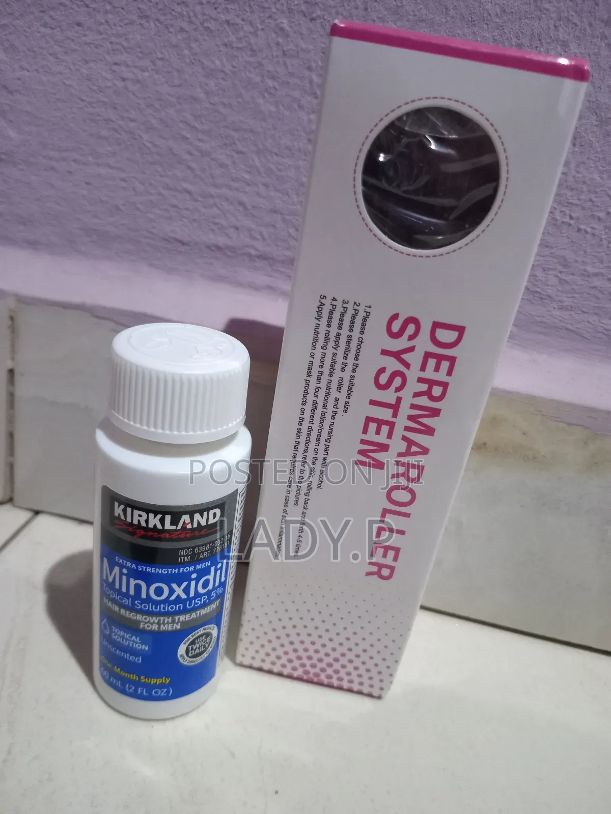 Original Minoxidil 5% Hair Beard Regrowth With Dermaroller Tool