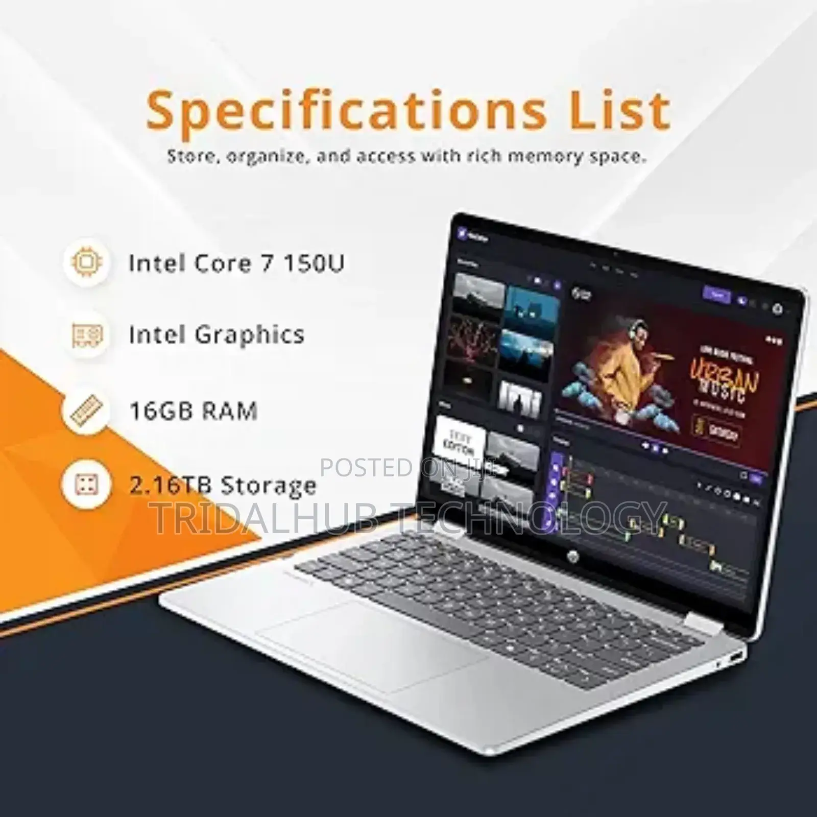 New Laptop HP OmniBook 5 14" 16GB Intel Core I7 SSD 512GB