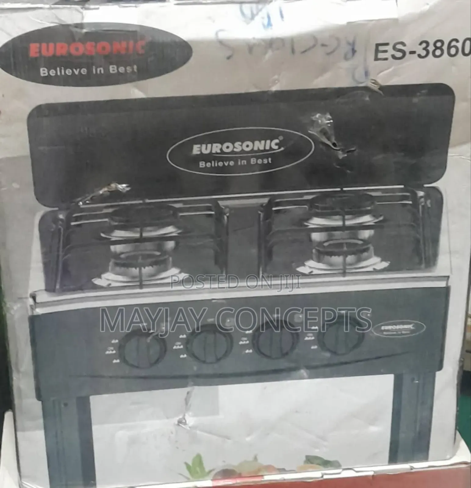 Eurosonic 4-Face Standing Gas Burner With Shelf