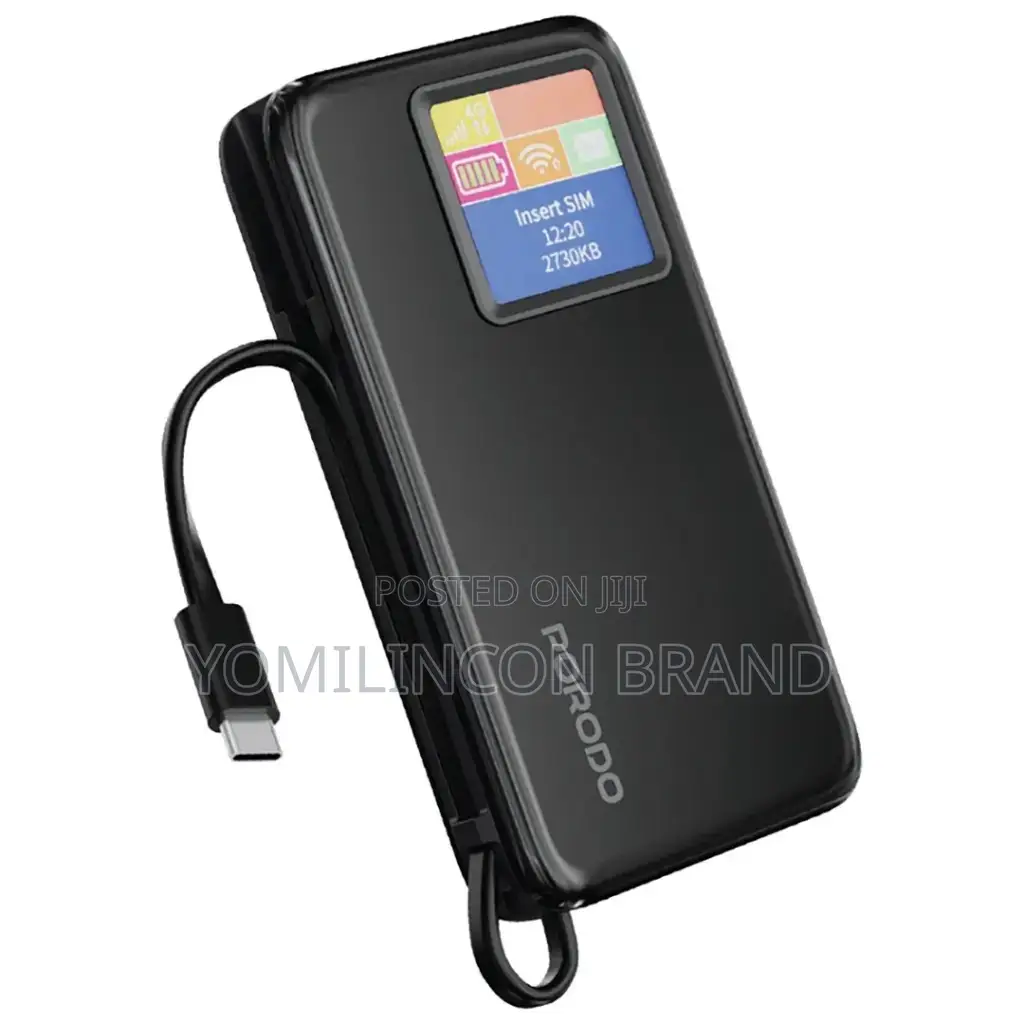 Porodo 4g Lte | Wifi 6 Pocket Router With 10000mah Power Bank