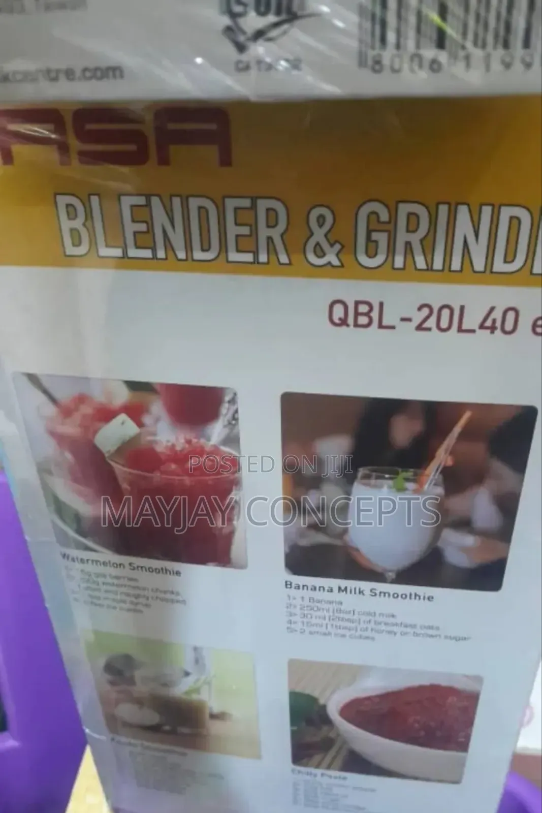 Qasa Blender And Grinder-pepper-beans-smoothies Qbl-20l40-eco