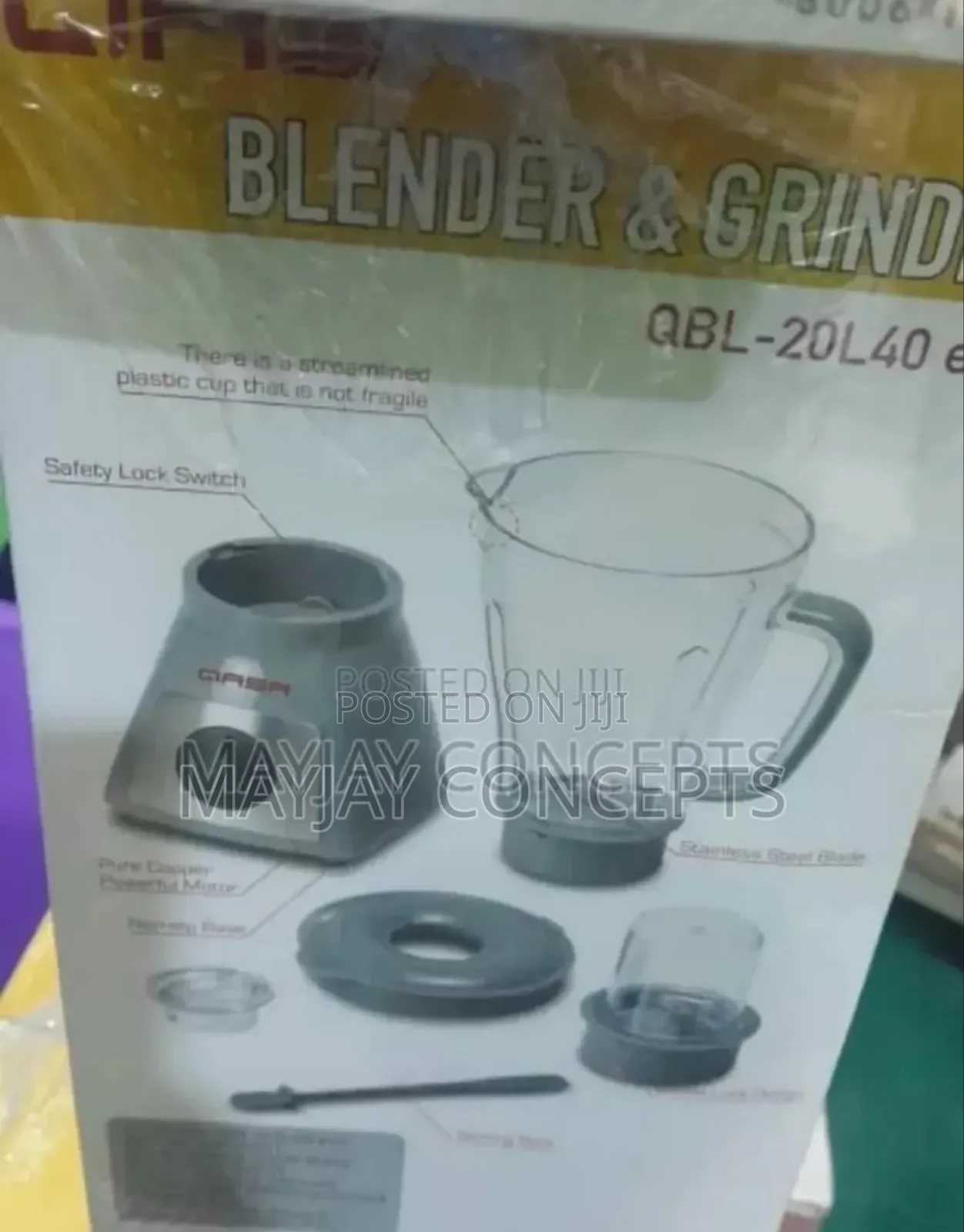 Qasa Blender And Grinder-pepper-beans-smoothies Qbl-20l40-eco