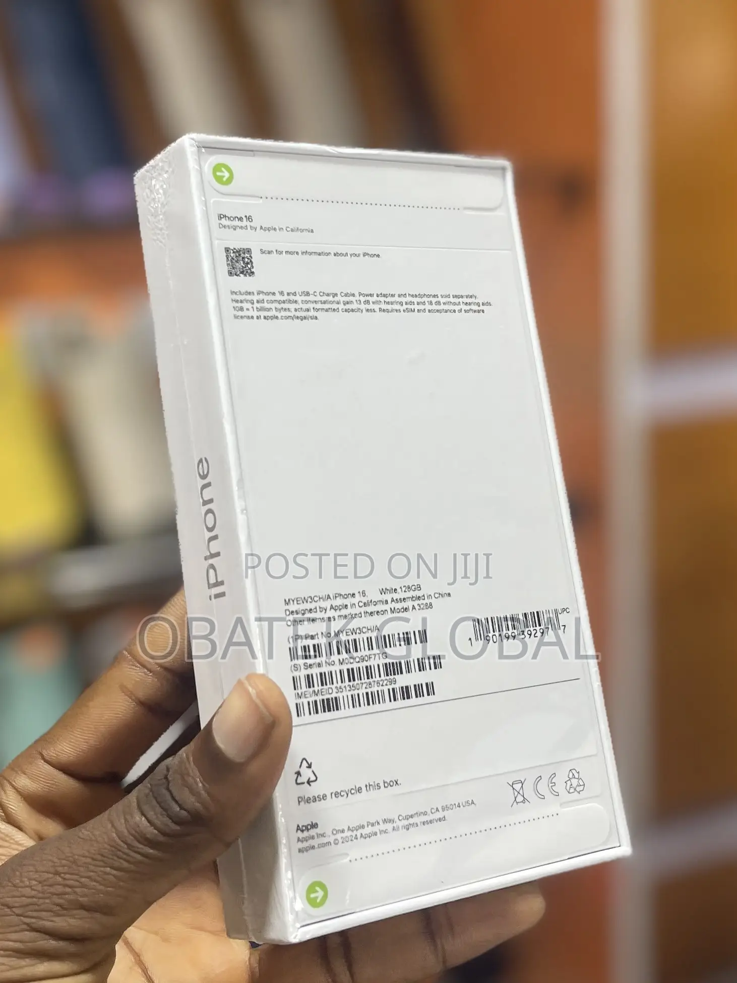 New Apple iPhone 16 128 GB White