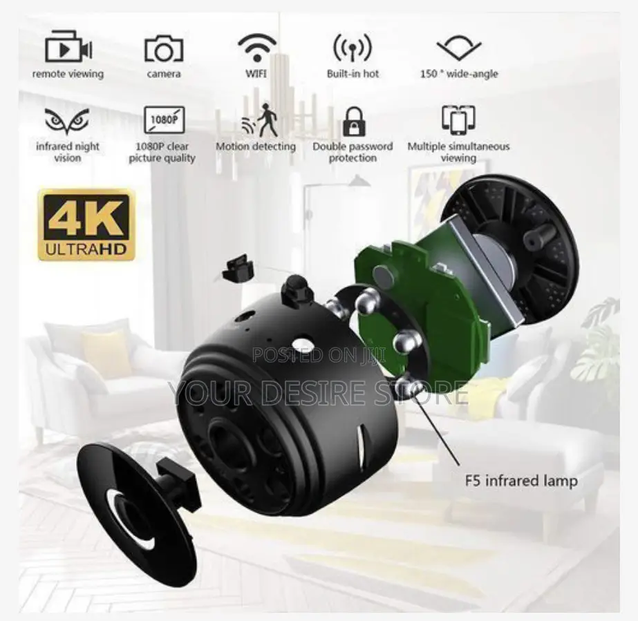 2pcs Mini Wifi Ip Camera Hidden Built-in Battery CCTV Wireless
