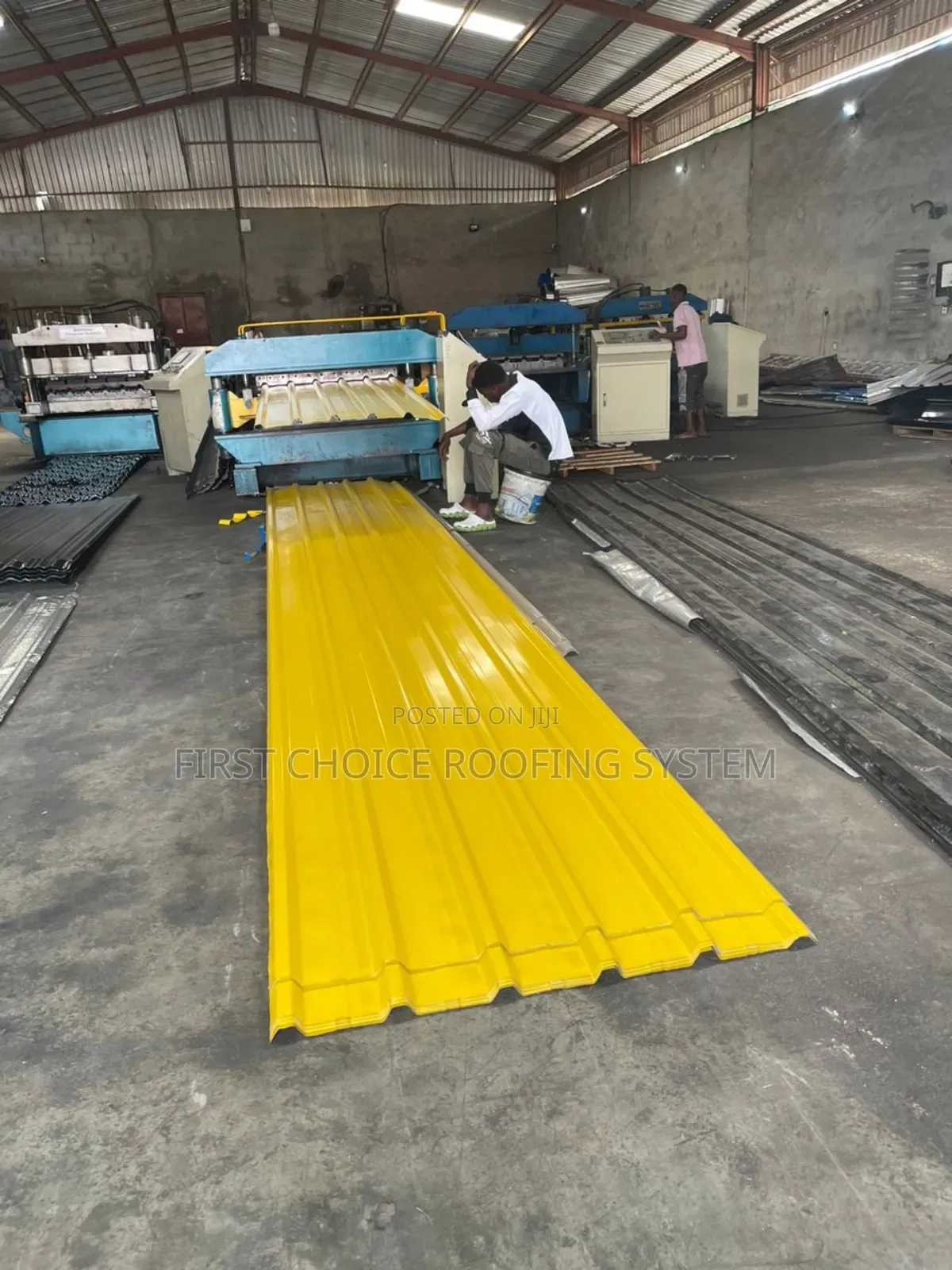 0.45mm Yellow Colour Aluminium Roofing Sheet Long Sparn Design