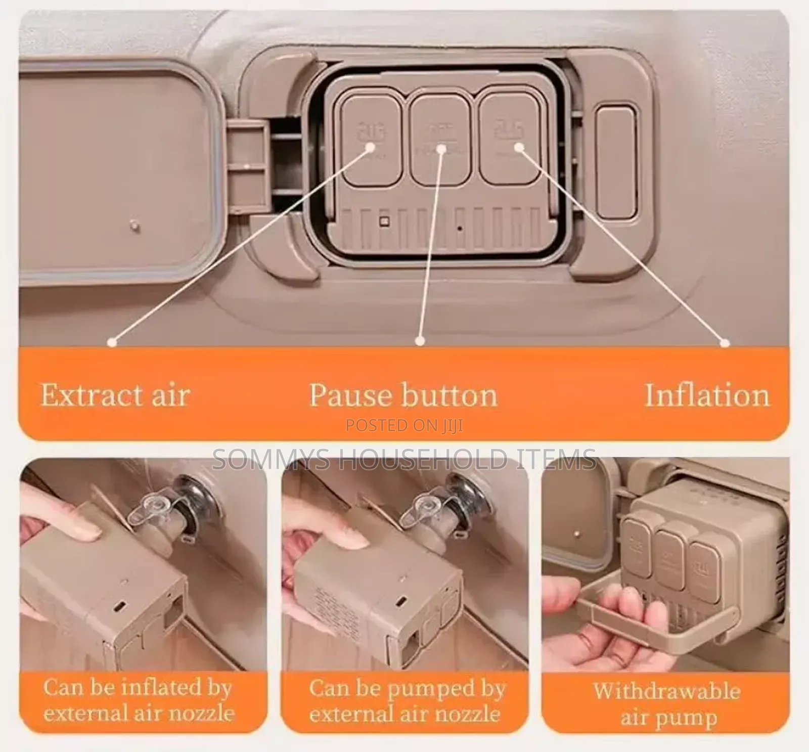 Double Layer Air Inflatable Bed / Mattress With Automatic Pump