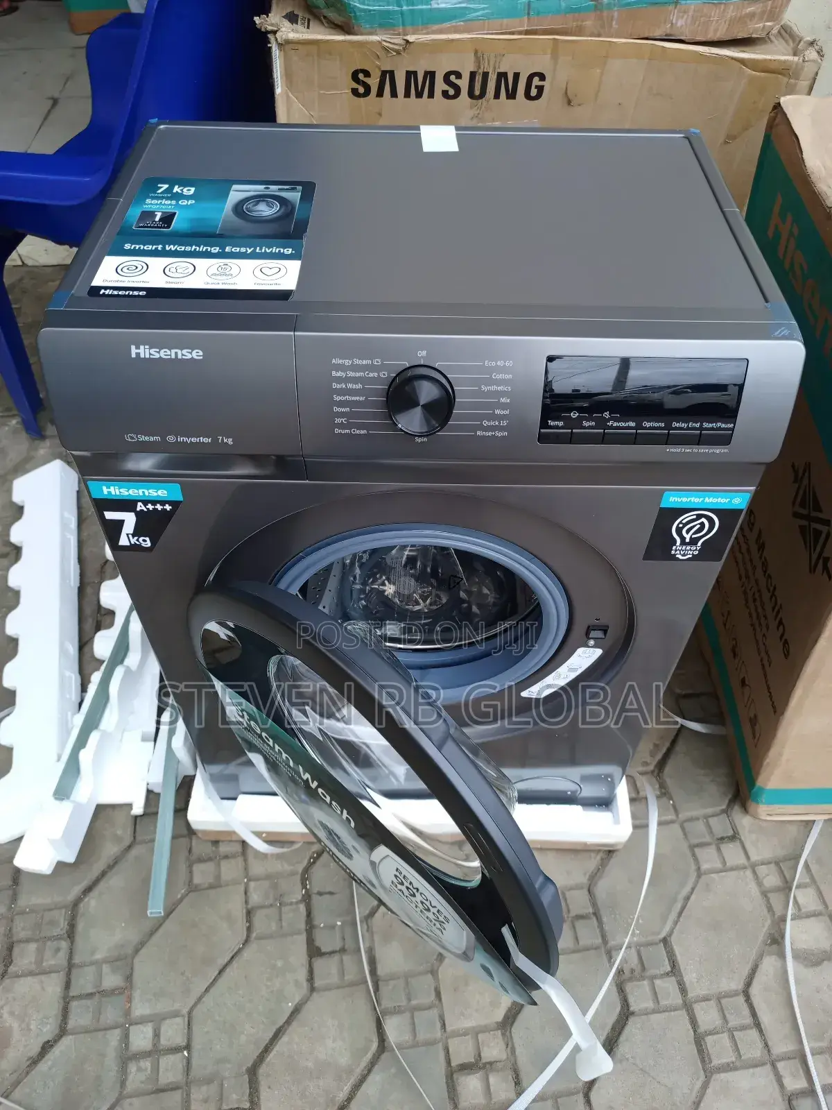 Hisense 7kg Front Loader Inverter Automatic Washing Machine 7012 WFQP