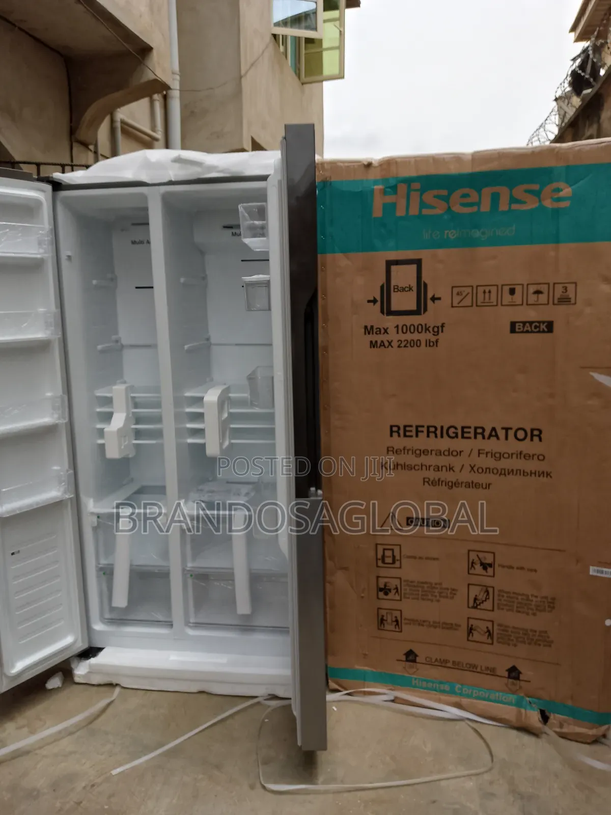 Hisense Side by Side 516l Fridge - Inverter Frost Free