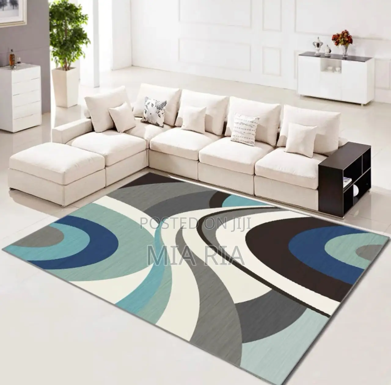 Faux Cashmere Square Centre Rug