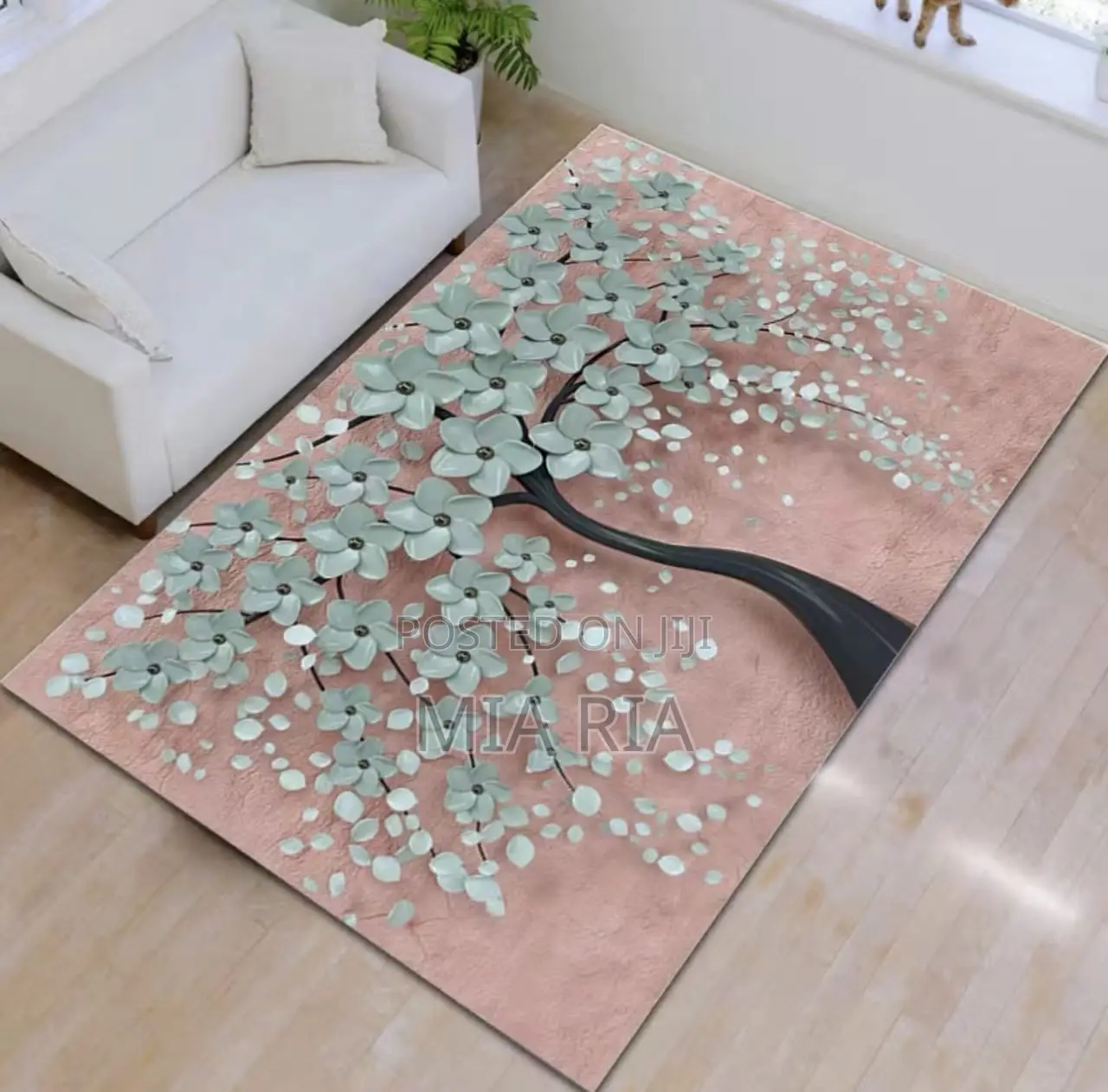 Faux Cashmere Square Centre Rug