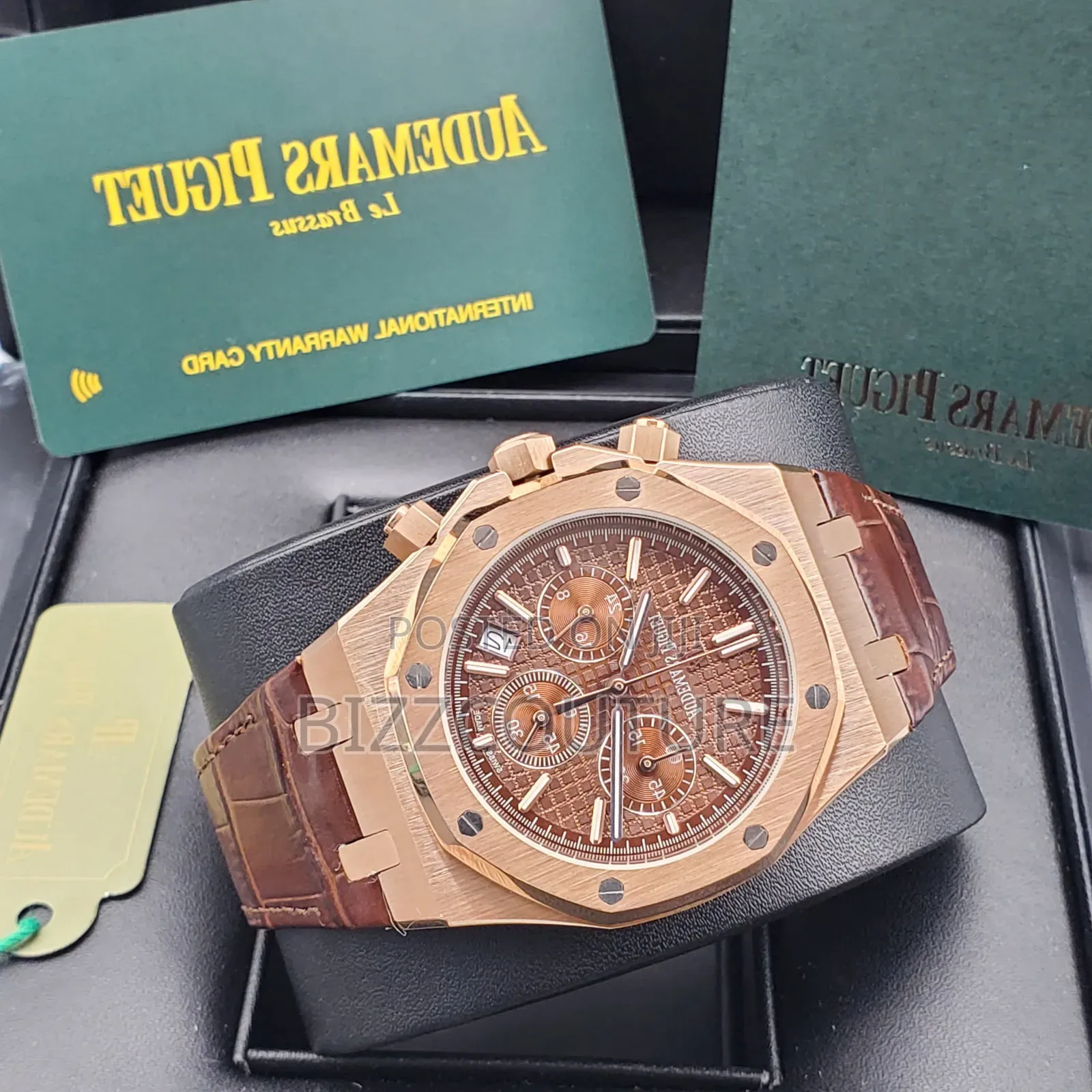 Original Audemars Piguet Brown Leather Strap Watch in Store