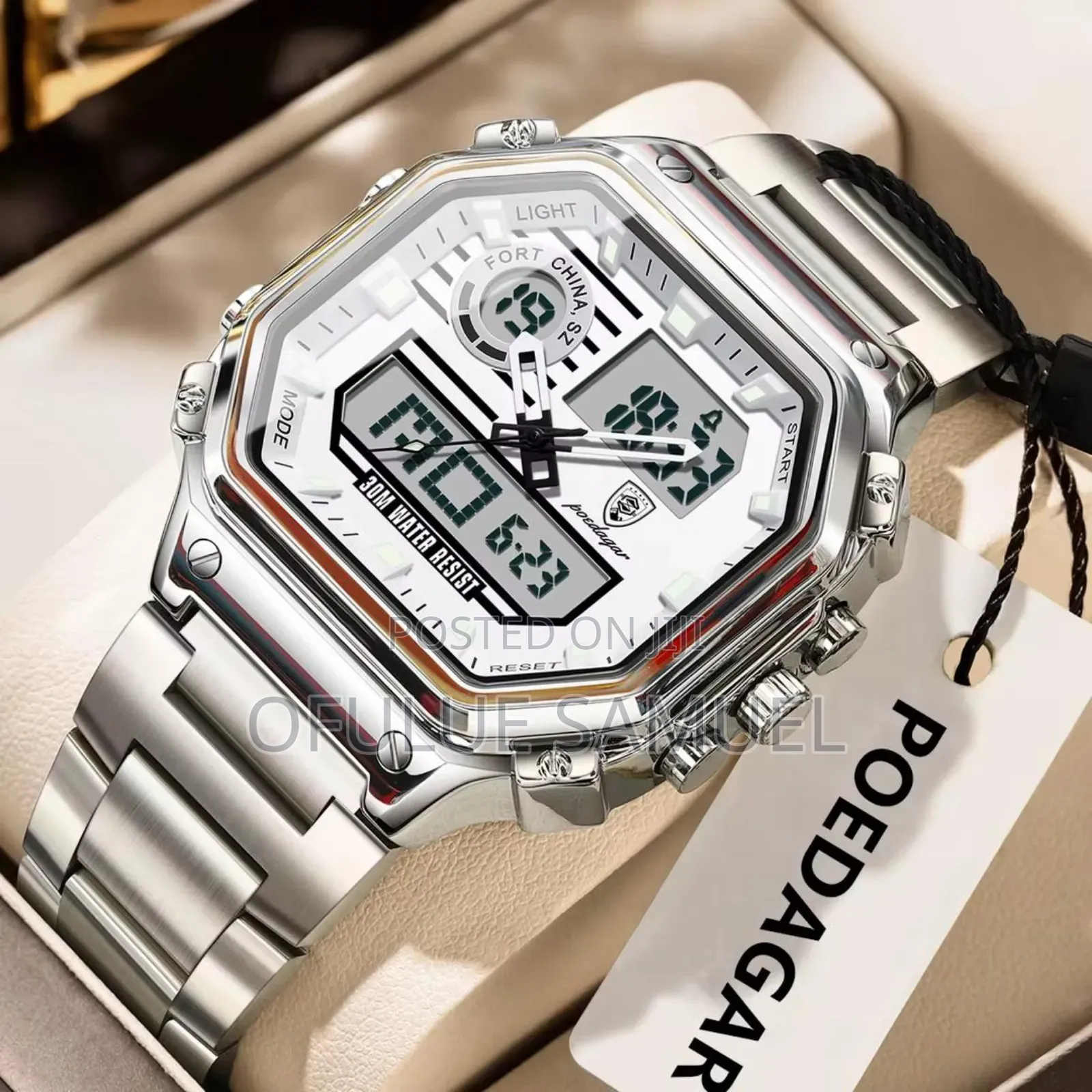 Poedagar Digital and Analogue Wristwatch