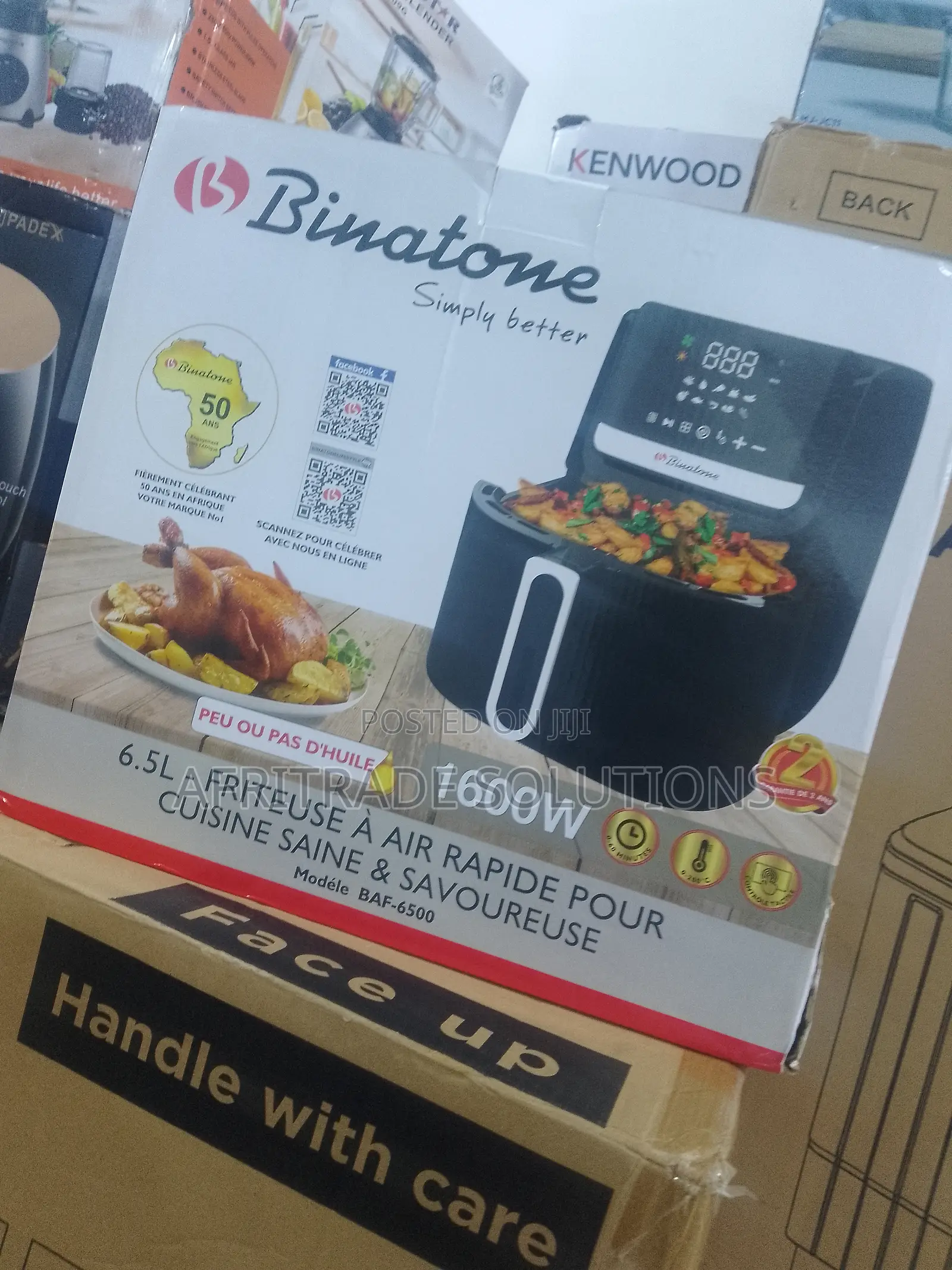 Powerful Binatone Bf-6500 Air Fryer – 1600w Fast Cooking