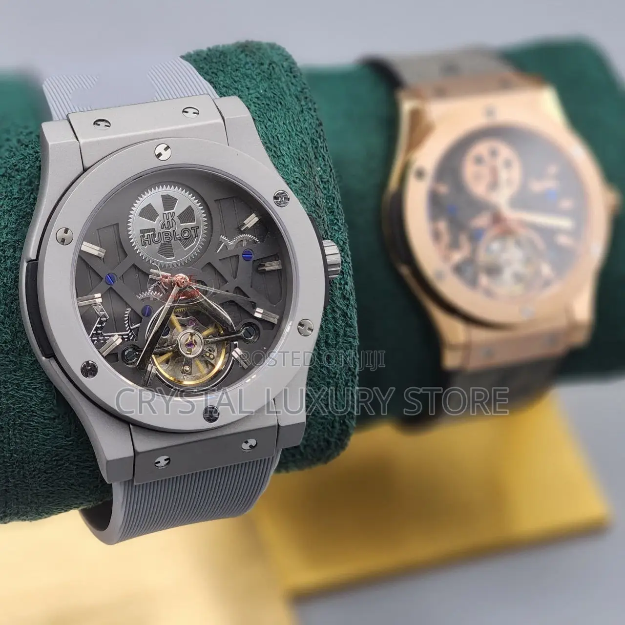Hublot Quality Men Automatic Engine Rubber Strap Wristwatch