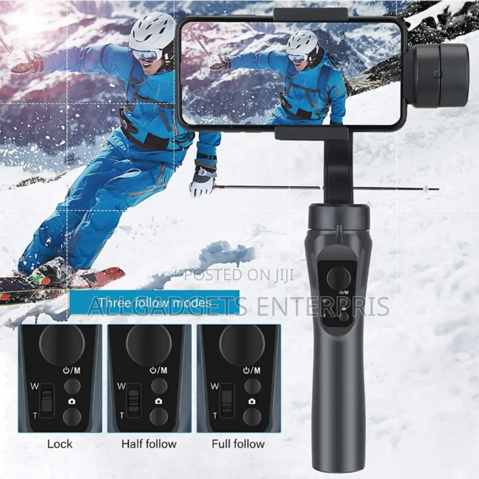 3-Axis Gimbal Designed for Smartphones and Action Cameras