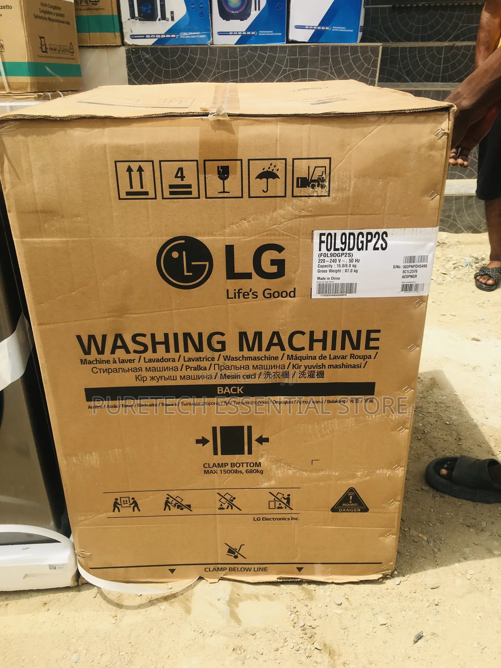 Original Lg 15kg Front Load Automatic Washing Machine