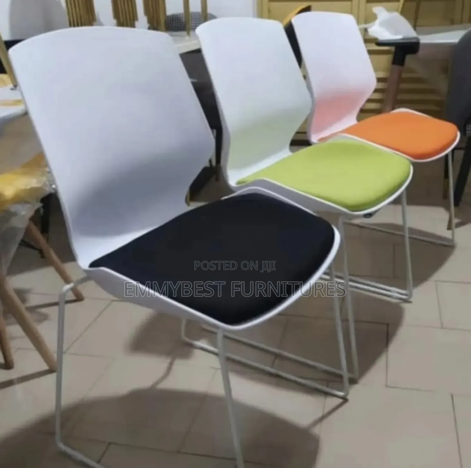 Quality Plastic Chair/Fabric Foam Seater.
